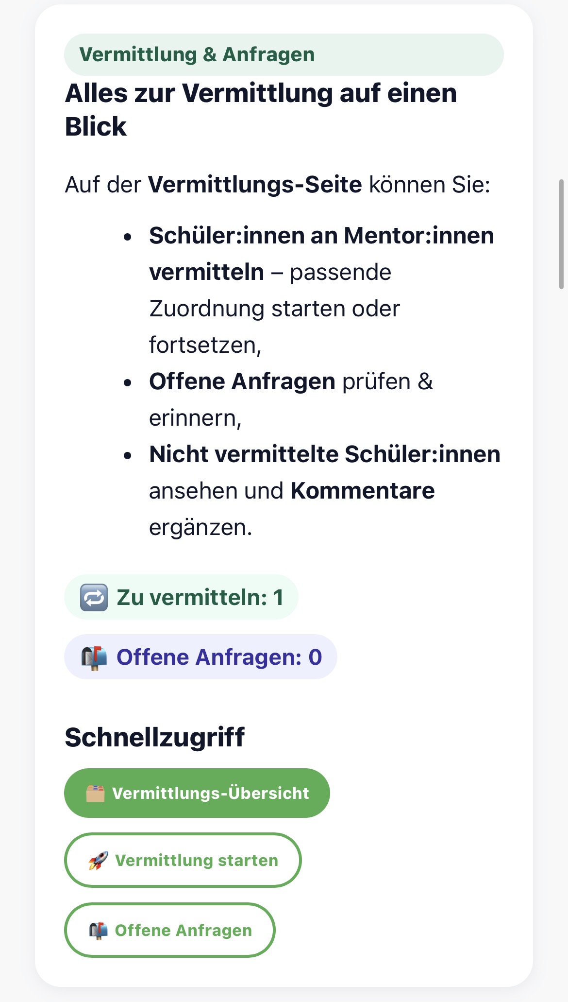 Info Vermittlung