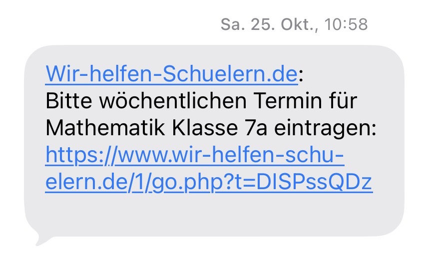 SMS mit Terminerinnerung